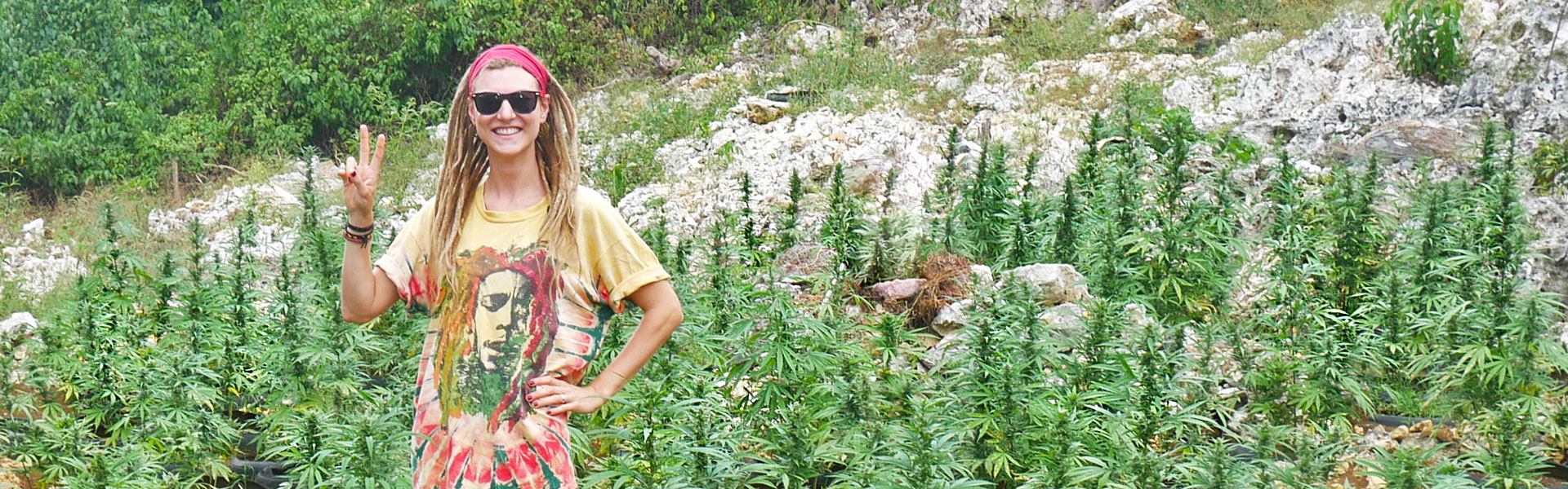 Rasta girl at weed farm near Negril, Jamaica