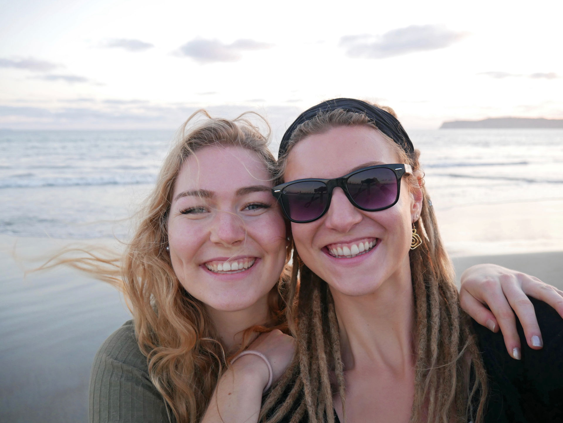Sisters at Coronado Beach in San Diego, CA