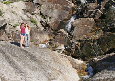 Sisters in front of Tokopah Falls in Sequoia National Park